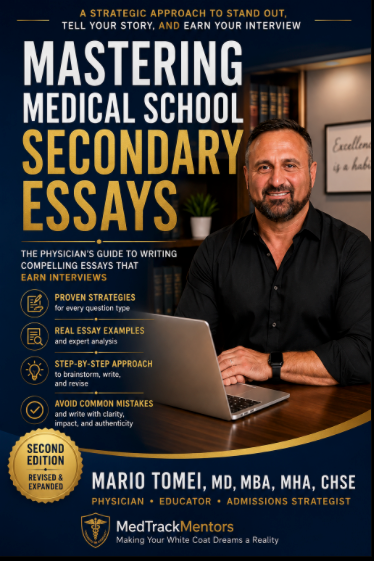 The Medical School Secondary Essay Playbook by Mario Tomei MD